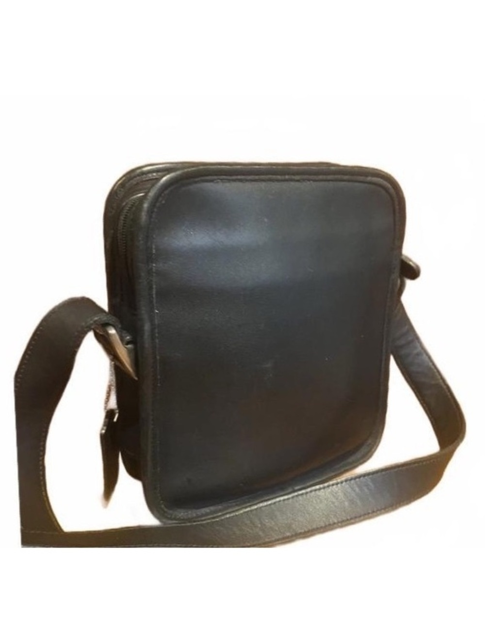 Vintage Coach 9817 Camera Bag Black Leather Crossbody USA Made Classic Minimal